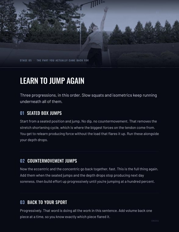 Learn to jump again